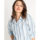 LEE ONE POCKET SHIRT DAMSKA KOSZULA PASKI SKY BLUE L46KUGLM 112110943